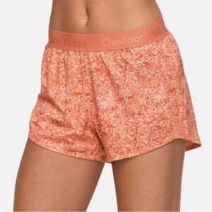 Outdoor Voices Women's Orange Pebbled Relay Shorts